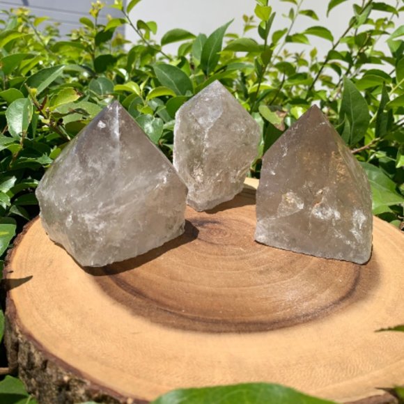 Mystical Light Smoky Quartz Polished Point, Root chakra, Unique Art, Boho Decor - Picture 2 of 7
